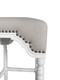 Belleville Bobbin Counter Stool - White w/ Natural Linen - Hand made Kitchen furniture