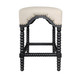 Belleville Bobbin Counter stool - Black - French Provincial style