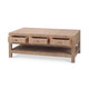 Kagu 6 Drawer Coffee Table w/ Rattan - Solid Timber Mid-Century Modern style Living Room furniture