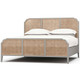 Marisol Bed w/ Rattan King - Size: 142H x 203W x 216D (cm) - Mid-Century Modern style