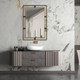 Carrizo Gold & Bronze Rectangle Mirror - Size: 81H x 56W x 3D (cm) - Mid-Century Modern style
