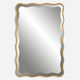 Aneta Gold Scalloped Mirror Mid-Century Modern style Wall Mirror Decor