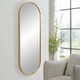 Varina Tall Gold Mirror - Size: 152H x 56W x 4D (cm) - Mid-Century Modern style