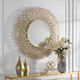 Swirl Round Gold Mirror - Hobart, Launceston, Perth delivery