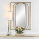 Replicate Contemporary Oval Mirror - Size: 102H x 76W x 3D (cm) - Mid-Century Modern style