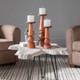 Cassiopeia Butter Rum Glass Candleholders - S/3 - Size: 39H x 11W x 11D (cm) - Traditional style