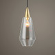 Eichler Antique Brass 1 Light Mini Pendant - Size: 45H x 20W x 20D (cm) - Mid-Century Modern style