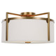 Colfax Brass 3 Light Semi Flush Mid-Century Modern style Ceiling Pendant Decor