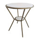 Refuge Round White Side Table Mid-Century Modern style Accent Table Decor