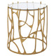 Ritual Round Gold Side Table Mid-Century Modern style Accent Table Decor