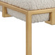 Paradox Small Gold & White Shearling Bench - Sale on Contemporary style Benchs