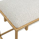 Paradox Small Gold & White Shearling Bench - Cairns, Darwin Contemporary style Benchs