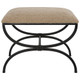 Hacienda Plush Latte Small Bench Mid-Century Modern style Bench Decor