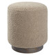 Avila Latte Round Ottoman Contemporary style Ottoman Decor