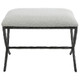 Brisby Gray Fabric Small Bench Coastal style Bench Decor