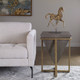 Bertrand Shagreen Accent Table - Size: 64H x 46W x 46D (cm) - Mid-Century Modern style Bertrand Shagreen Accent Table - Size: 64H x 46W x 46D (cm) - Mid-Century Modern style