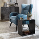 Derwent Industrial Side Table - Size: 48H x 51W x 31D (cm) - Mid-Century Modern style
