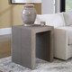 Aerina Modern Gray End Table - Size: 61H x 51W x 51D (cm) - Mid-Century Modern style