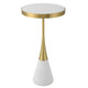 Apex White Concrete Accent Table Contemporary style Accent Table Decor