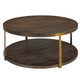 Palisade Round Wood Coffee Table - Sale on Mid-Century Modern style Accent Tables