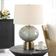 Lunia Gray Glass Table Lamp - Size: 64H x 43W x 43D (cm) - Mid-Century Modern style