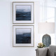 Rising Blue Abstract Framed Prints - Set/2 - Size: 86H x 86W x 4D (cm) - Contemporary style