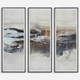 Graphite Horizon Framed Prints - Set/3 Contemporary style Print Decor