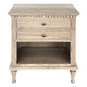Marie Open Bedside Table - Weathered Oak - Hamptons style