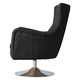 Genoa Swivel Chair - Antique Charcoal Leather - Gallery Direct Bristol 229197