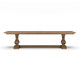 Provincial Trestle Dining Table 3m - Straw Wash - Solid Timber French Provincial style Dining Room furniture