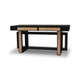 Belgravia Desk w/ Rattan - Batavia Black / Rattan Natural - Solid Timber Contemporary style Office & Study furniture