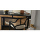 Belgravia Desk w/ Rattan - Batavia Black / Rattan Natural - Hobart, Launceston, Perth Contemporary style Office & Study furniture