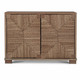 Crush 2 Door Cabinet - Fruit Wood / Rattan Natural - Size: 89H x 127W x 48D (cm) - Resort style