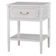 Chelsea End Table - True White - Hand made Oriental style Bedroom furniture