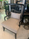Winston Windsor Chair - Batavia Black / Sand Fabric - Solid Timber Mid-Century Modern style Living Room furniture
