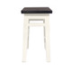 Kitchen Island Stool - Architectural White Light Distressed / Espresso - Size: 61H x 35W x 35D (cm) - Coastal style