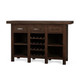 Tuscan Bar w/ Three Drawers & Wine Racks - Teak - Solid Timber Mid-Century Modern style Kitchen furniture