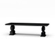 Boscombe Rectangular Dining Table 270cm - Size: 76H x 275W x 102D (cm) - Mid-Century style Dining Room furniture