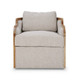 Momo Swivel Chair w/ Wood - Solid Timber Mid-Century Modern style Living Room furniture