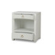 Mornington Open Shelf Linen Wrapped Bedside - Size: 72H x 64W x 46D (cm)