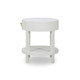 Milan Linen Wrapped Side Table - Hand made Mid-Century Modern style Living Room furniture