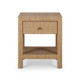 Kagu 1 Drawer Nightstand w/ Rattan - Solid Timber Mid-Century Modern style Living Room furniture