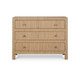 Kagu 3 Drawer Dresser w/ Rattan - Solid Timber Mid-Century Modern style Bedroom furniture