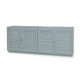 Oxford Shutter 4 Door Sideboard - Size: 86H x 213W x 46D (cm) - Mid-Century Modern style
