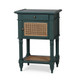 Montego Square End Table w/ Drawer & Rattan Door - Countryside style Living Room furniture