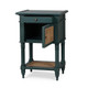 Montego Square End Table w/ Drawer & Rattan Door - Countryside style Living Room furniture