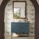 Chloe Scalloped Single Vanity w/ Sink & Marble Top - Size: 102H x 112W x 60D (cm) - Boho Chic style