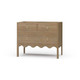 Chloe Scalloped Single Vanity - without Top/Sink - Size: 90H x 110W x 59D (cm) - Boho Chic style