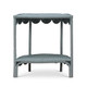 Newport Scalloped Half Round Rattan Side Table - Sale on Coastal style Living Room furniture