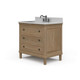 Hayward Single Vanity w/ Sink & Marble Top - Size: 96H x 91W x 59D (cm) - Farmhouse style Bath & Laundry furniture (Tapware not included)